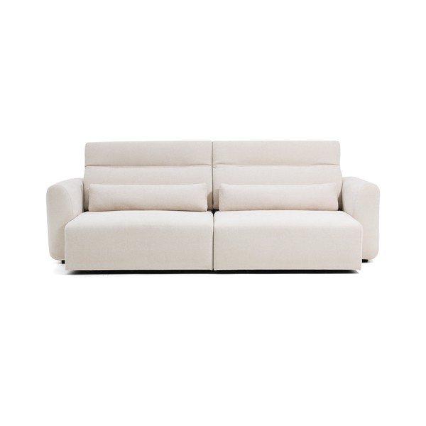 Bēšs regulējams/salokāms dīvāns no šenila auduma ar zvilni 290 cm Lares – Kave Home-image-2