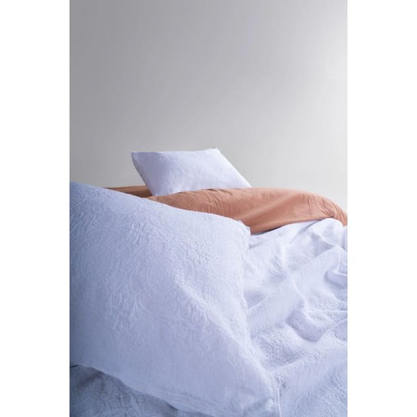 Balts žakarda gultas pārklāja un spilvendrānas komplekts 240x260 cm Jacquard – Mila Home Luxury-image-3