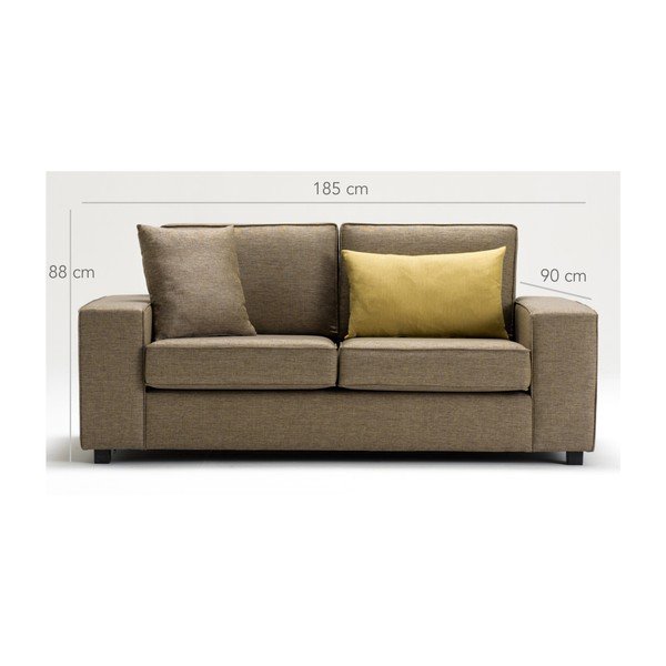 Brūns divvietīgs dīvāns Balcab Home Doty-image-3