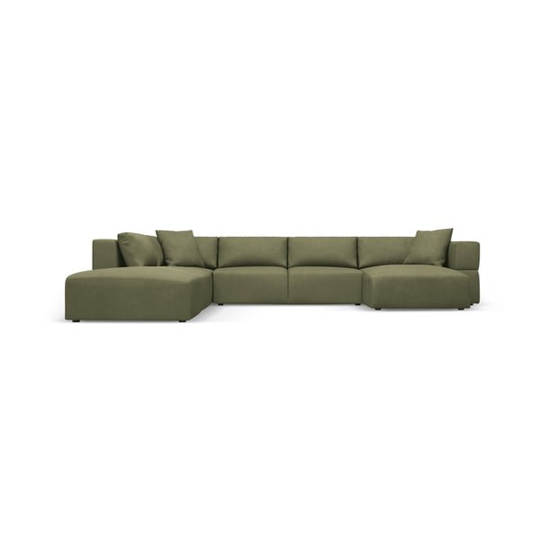 Gaiši zaļš stūra dīvāns (ar kreiso stūri/U veida) Esther – Milo Casa
