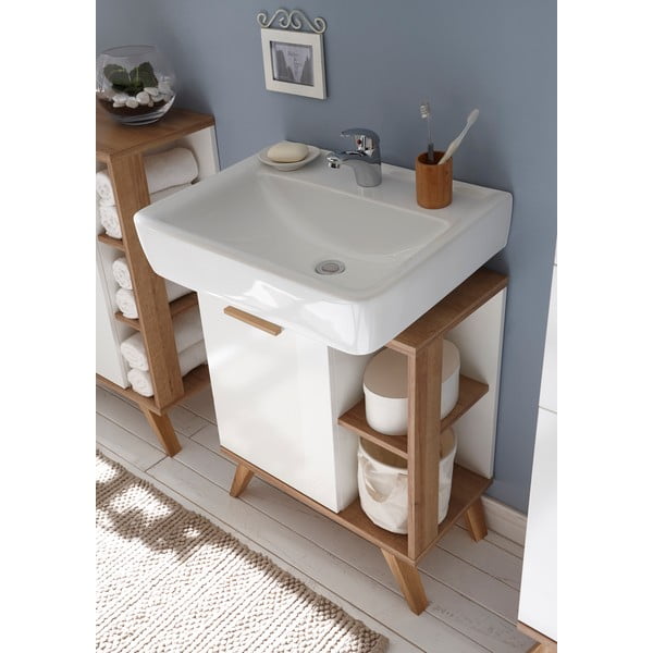 Balts skapītis zem izlietnes 60x65 cm Set 923 - Pelipal-image-4