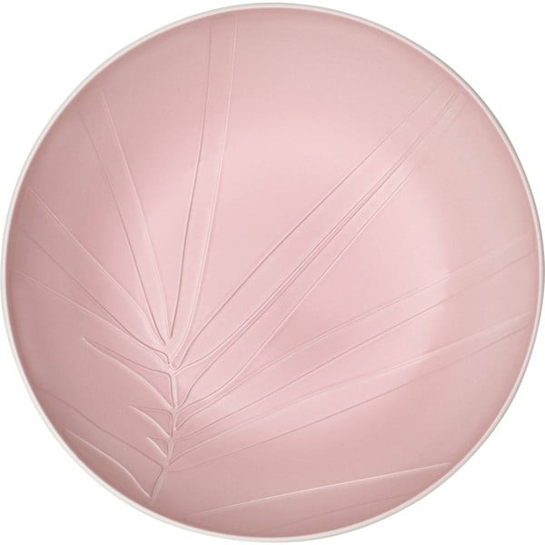 Balts un rozā porcelāna servēšanas trauks Villeroy & Boch Leaf, ⌀ 26 cm