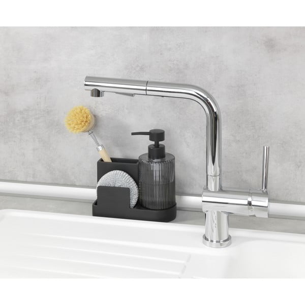 Melns mazgāšanas līdzekļu turētājs no polirezīna Pina – Wenko-image-1