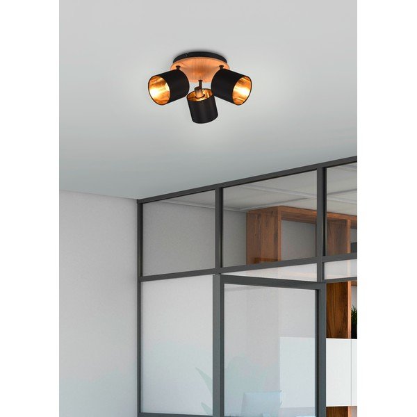 Melna/dabīga toņa prožektora tipa lampa ø 12 cm Tommy – Reality-image-1