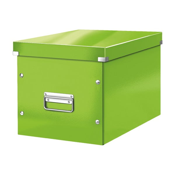 Zaļa kartona uzglabāšanas kaste ar vāku 32x36x31 cm Click&Store – Leitz