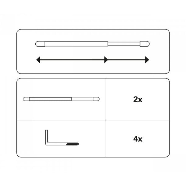 Metāla izvelkama aizkaru stanga 50–70 cm – SP TREND-image-1