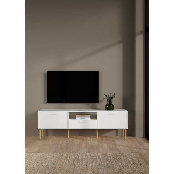 Balts TV galdiņš 177x57 cm Media – Tvilum-image-1