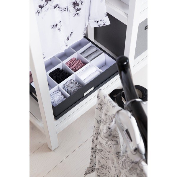 Tumši pelēka uzglabāšanas kaste ar nodalījumiem Bigso Box of Sweden Jakob-image-1