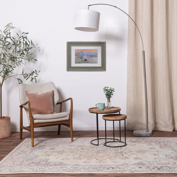 Krēmkrāsas paklājs 200x290 cm Flores – Asiatic Carpets-image-1