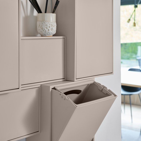 Gaiši pelēka atkritumu šķirošanas/sienas pārstrādātas plastmasas atkritumu tvertne Recycling Box – ReCollector-image-3