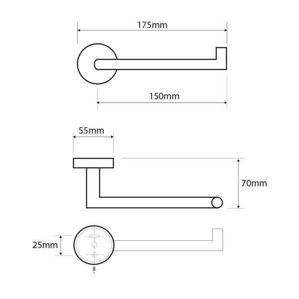 Nerūsējošā tērauda tualetes papīra turētājs Sapho X-Steel-image-1
