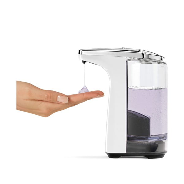 Balts automātiskais ziepju dozators no plastmasas 237 ml – simplehuman-image-3