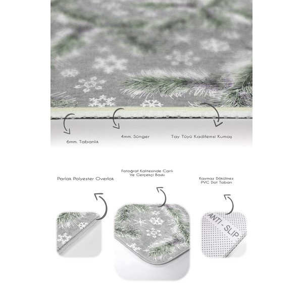 Pelēki vannas istabas paklājiņi (2 gab.) 60x100 cm – Mila Home-image-2