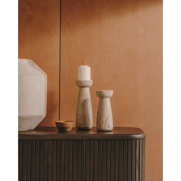 Akmens svečturis tējas svecītēm Magan – Kave Home-image-1