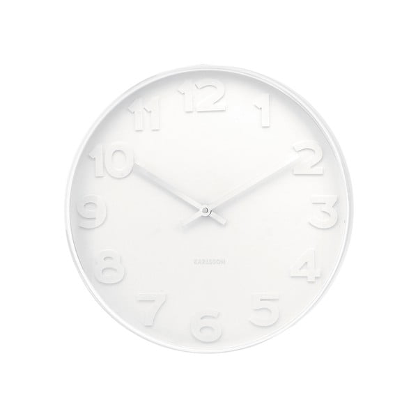 Balts Karlsona zobārsta pulkstenis, ø 51 cm
