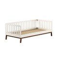 Bēša priedes masīvkoka bērnu gulta ar redelēm 90x200 cm Sezane – Vipack
