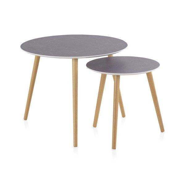 2 kafijas galdiņu komplekts Geese Nordic Style Grisso, ⌀ 60 cm