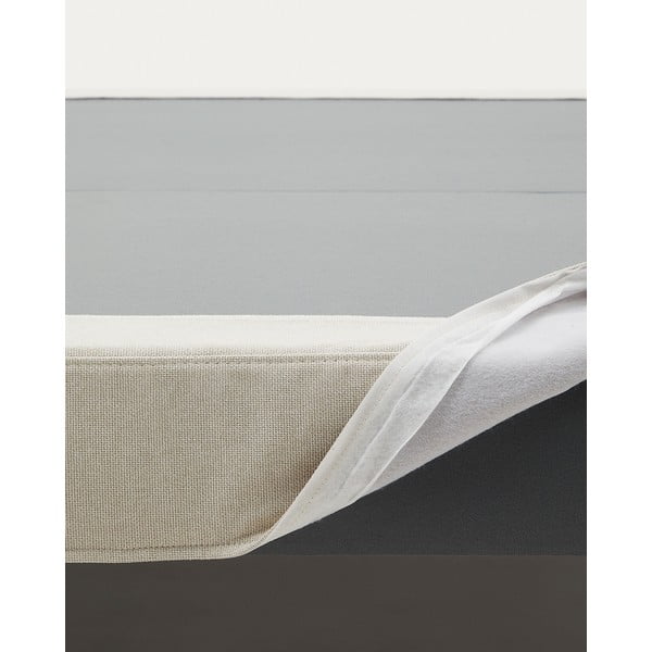 Bēša polsterēta divvietīga gulta 180x200 cm Ofelia – Kave Home-image-3