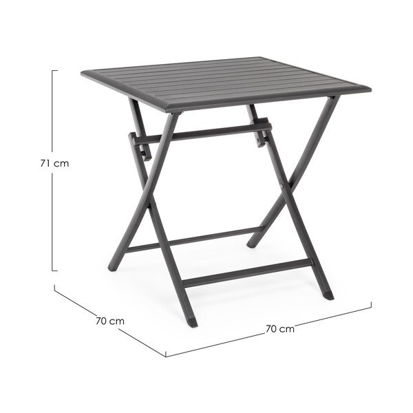 Alumīnija dārza galdiņš 70x70 cm Elin – Bizzotto-image-3