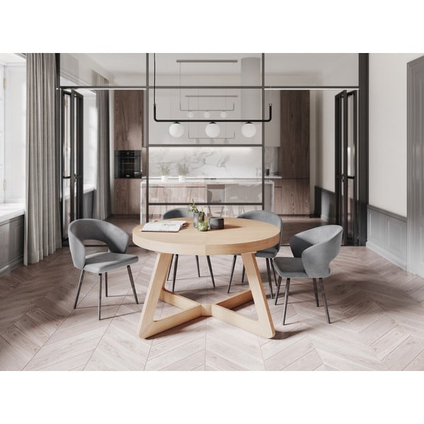 Izvelkams ēdamgalds ar ozolkoka kājām Windsor & Co Sofas Bodil, ø 130 cm-image-1