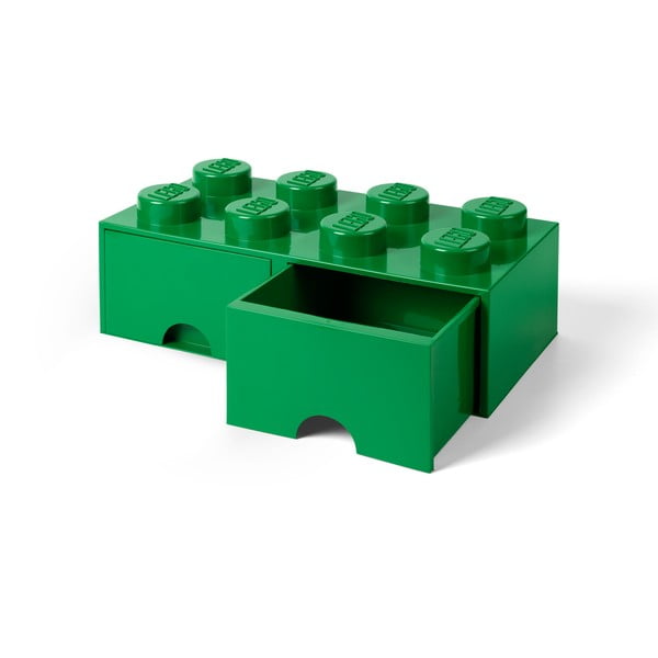 Zaļa uzglabāšanas kaste ar 2 atvilktnēm LEGO®-image-1