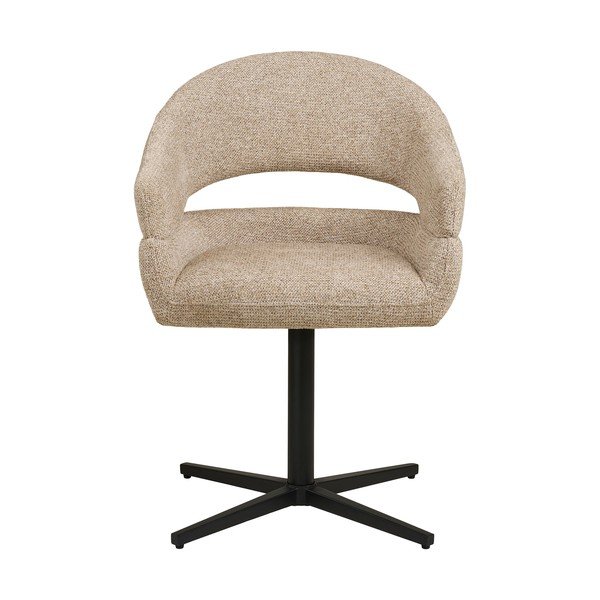 Bēšs polsterēts ēdamistabas krēsls ar roku balstiem Dover – House Nordic-image-2