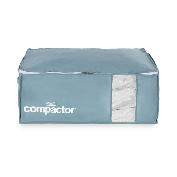 Vakuuma plastmasas drēbju uzglabāšanas kaste 65x45x27 cm Blue Edition – Compactor-image-3