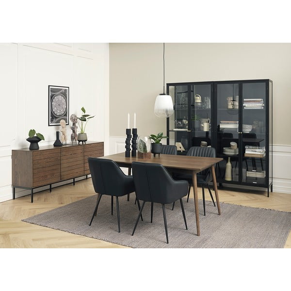 Melna metāla vitrīna 90x190 cm Carmel – Unique Furniture-image-1