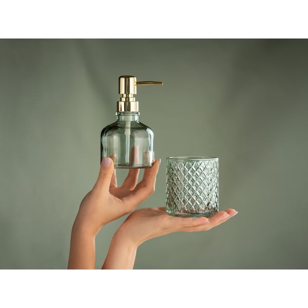 Piparmētru zaļš stikla ziepju dozators 200 ml Atessa – Wenko-image-2