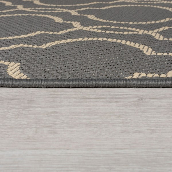 Pelēks/bēšs āra paklāja 230x66 cm Milan – Flair Rugs-image-4