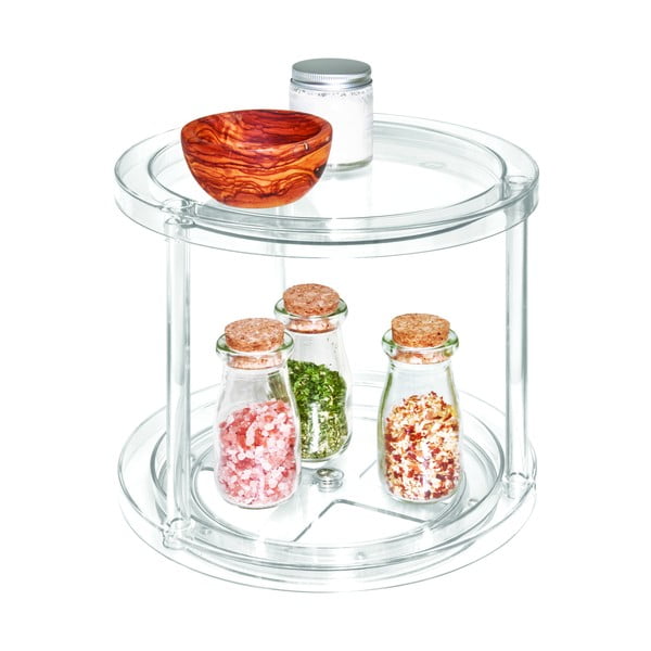 Apaļš rotējošs divlīmeņu konteineru statīvs iDesign The Home Edit, ⌀ 24,1 cm-image-2