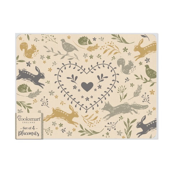 Korķa paliktņi (4 gab.) 29x21 cm Woodland – Cooksmart ®-image-2