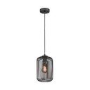 Melna piekaramā lampa ar metāla abažūru ø 16 cm Cage – Fischer & Honsel