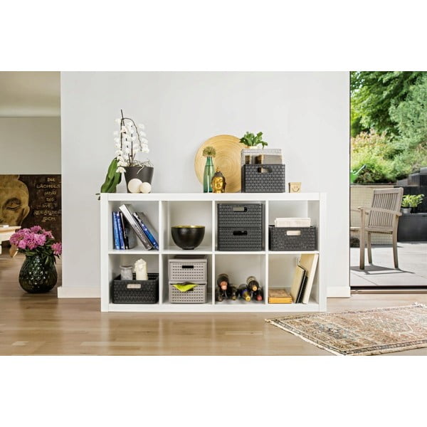 Bēšs pārstrādātas plastmasas uzglabāšanas grozs Country – Rotho-image-1