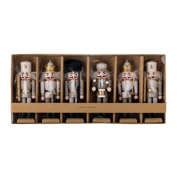 Koka Ziemassvētku eglītes rotājumi (6 gab.) 13 cm Nikita – Bloomingville-image-2