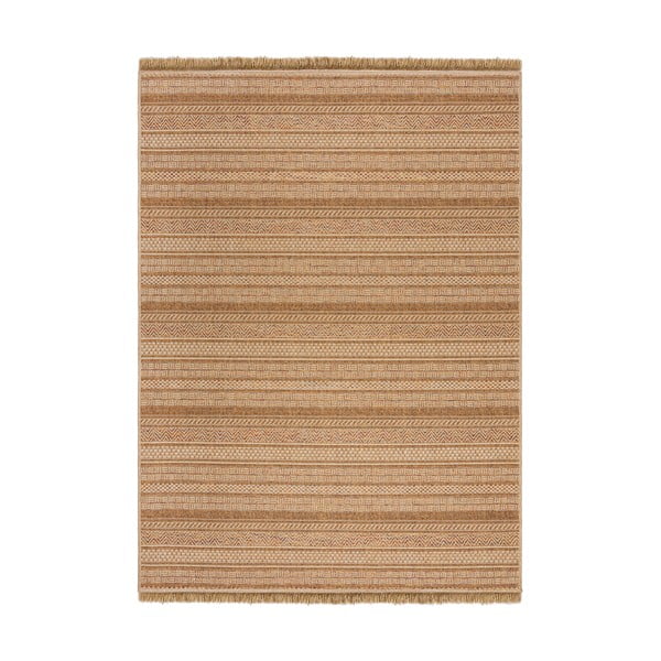 Dabīga toņa iekštelpu un āra paklājs 120x170 cm Farah Stripe – Flair Rugs