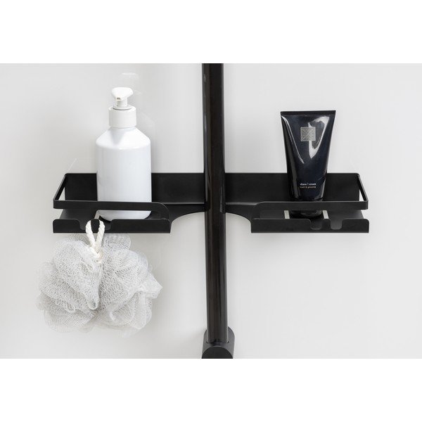 Melns nerūsējošā tērauda pašturošs vannas istabas plaukts Altarella – Wenko-image-1