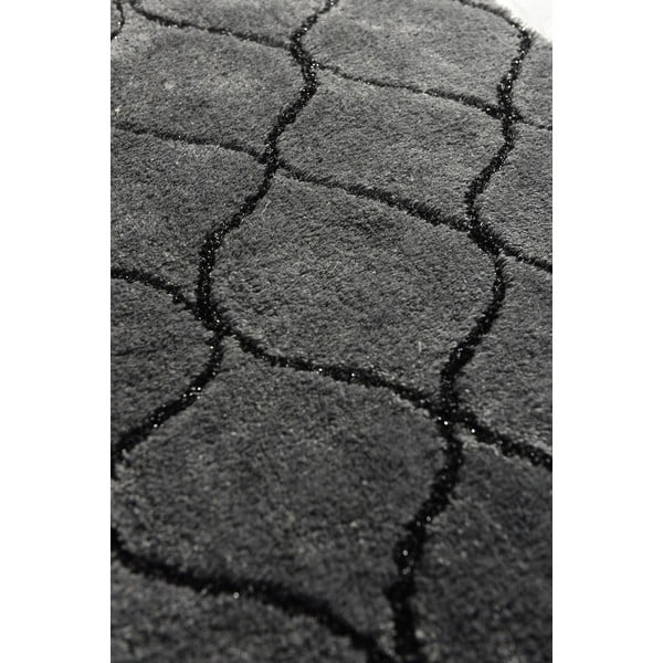 2 tumši pelēku taisnstūra formas vannas paklājiņu komplekts Foutastic Wave-image-3