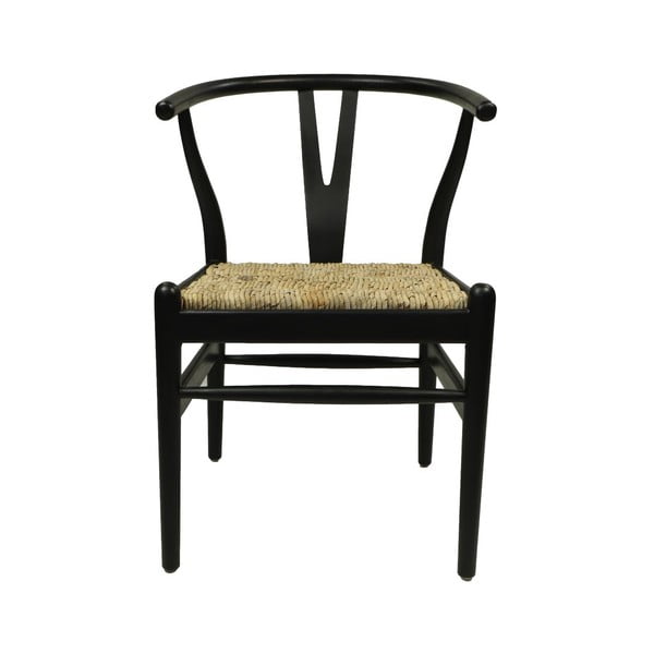 Melns sarkankoka ēdamistabas krēsls Wishbone – HSM collection