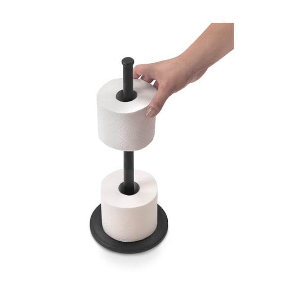 Matēti melns tērauda tualetes papīra turētājs Lava – Metaltex-image-2