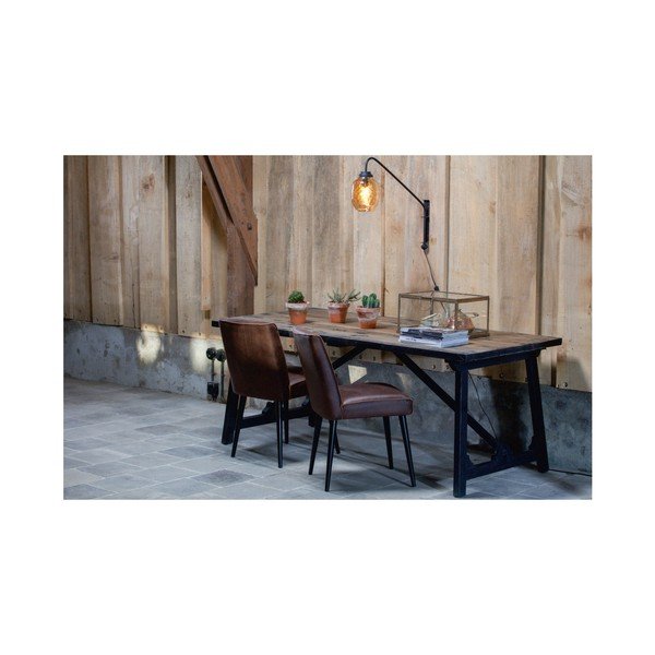 2 tumši brūnu ādas krēslu komplekts BePureHome Revolution-image-4