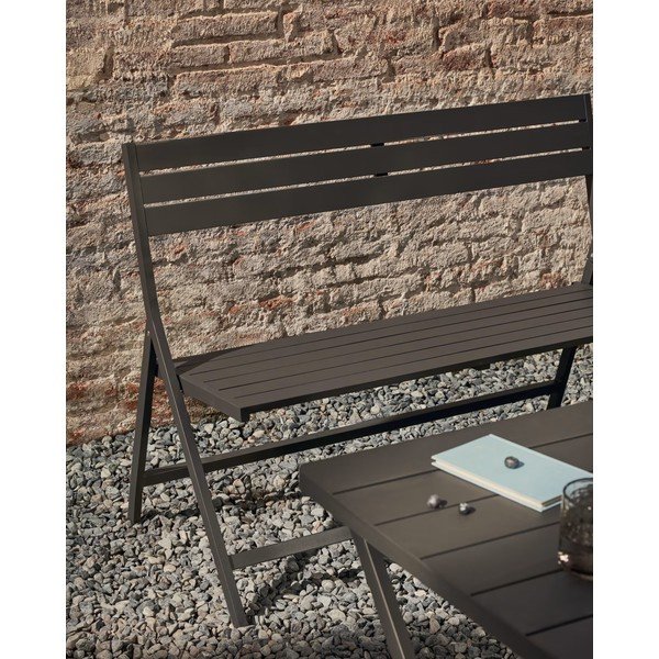 Melns metāla dārza sols Torreta – Kave Home-image-1