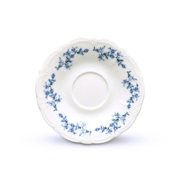Balta/zila porcelāna apakštasīte ø 12 cm Retro – BonBistro