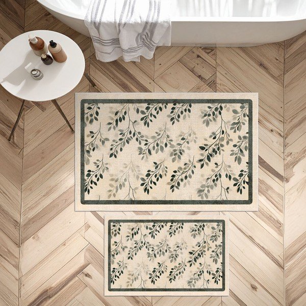 Bēši vannas istabas paklājiņi (2 gab.) 60x100 cm – Foutastic-image-4