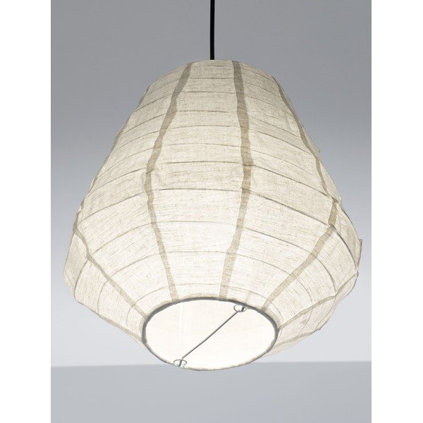 Balta lina piekaramā lampa ø 36 cm Linnet – Nova Luce-image-1