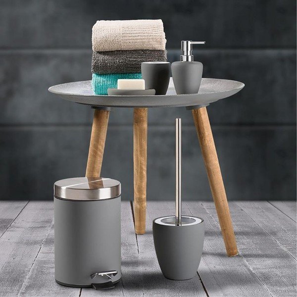 Zone Confetti pelēka pedāļu tvertne, 3 l-image-1