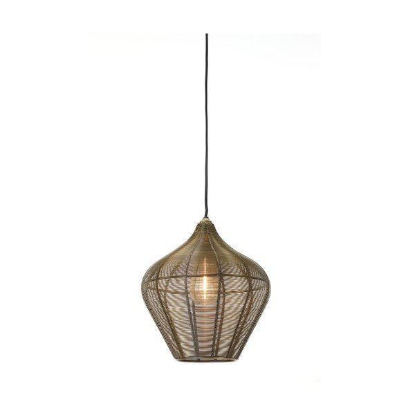 Bronzas krāsas metāla piekaramā lampa ø 27 cm Alvaro – Light & Living-image-2