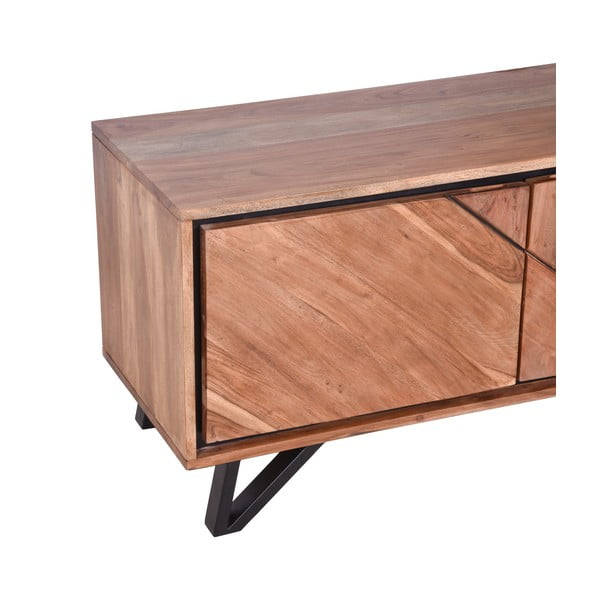 Dabīga toņa akācijas masīvkoka TV galdiņš 150x51x40 cm Ambala – Interia Home & Living-image-4