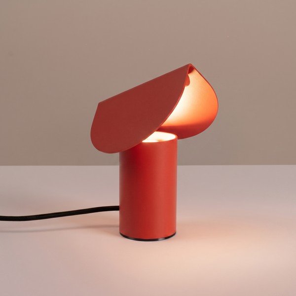 Sarkana alumīnija LED galda lampa (augstums 15 cm) BISCUIT – Thoro-image-2
