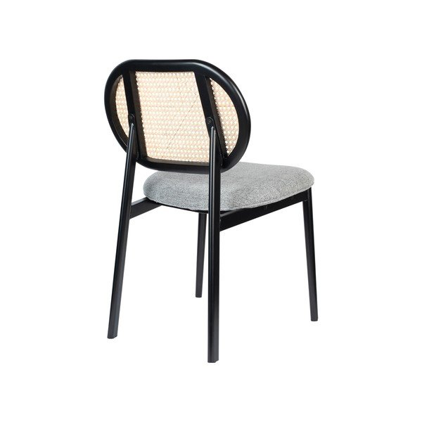 Pelēks rotangpalmas ēdamistabas krēsls Spike – Zuiver-image-4